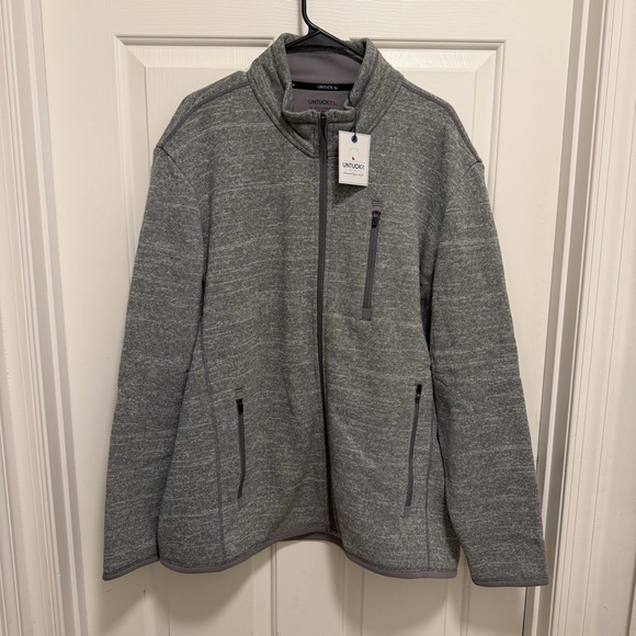 UNTUCKit Other - UNTUCKit Men's Kezoh Gray Full Zip Long Sleeve Fleece Jacket Mock Neck Size XXXL